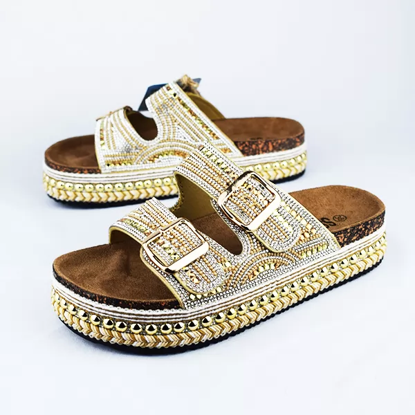 Sandales pour femme compense OC02 khaki..... miniature